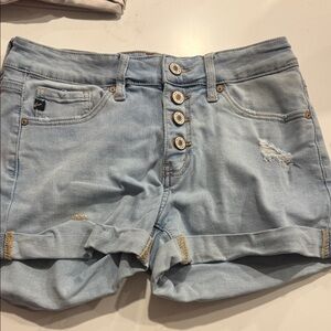 KanCan Light Blue Distressed Jean Shorts